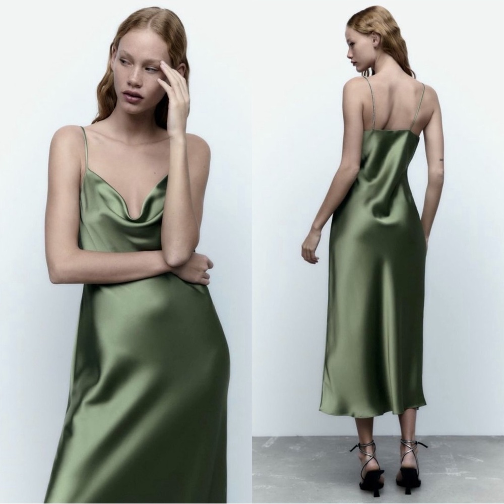 Zara Sparkly Strap Slip Dress